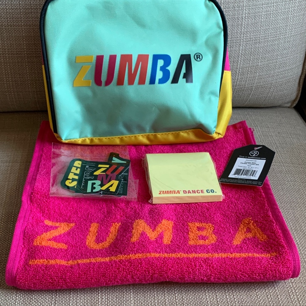 Zumba Fitness Pink and Orange Towel